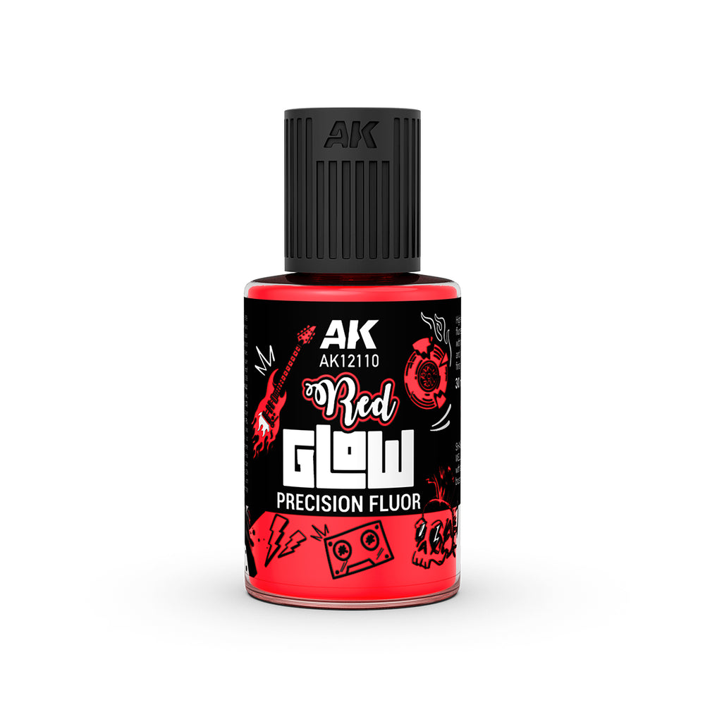 AK Interactive Glow Fluor - Red Glow Precision Fluor (30ml)