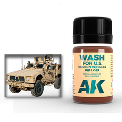 AK Interactive Weathering Enamels - Oif & Oef - us Vehicles Wash (35ml)
