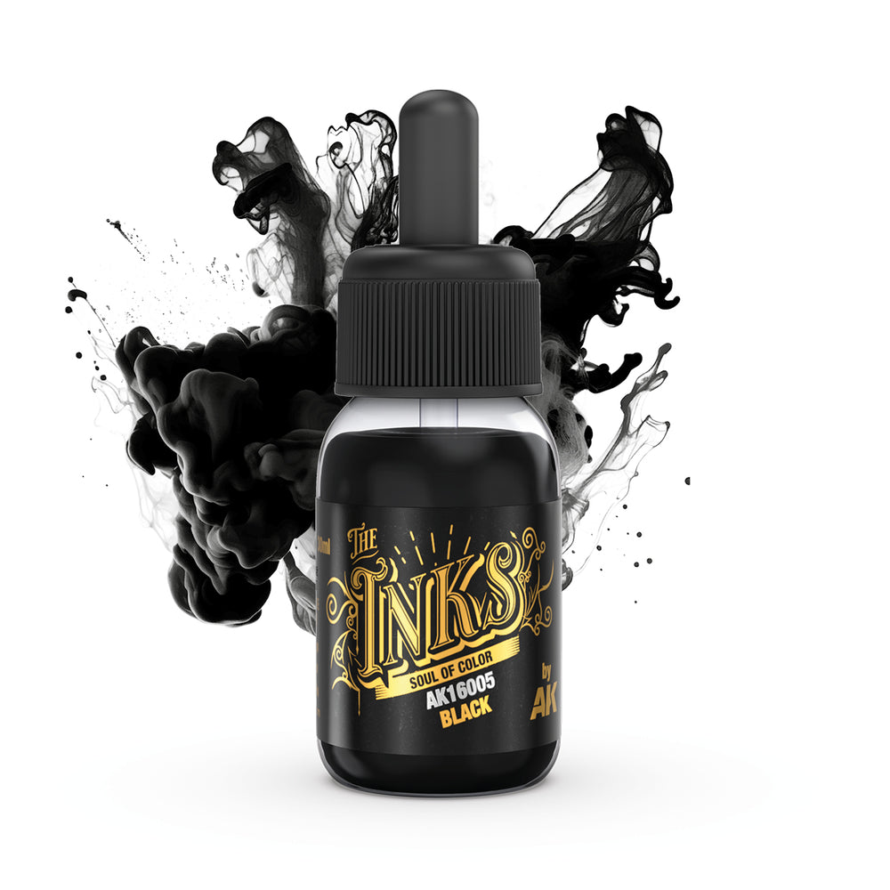 AK Interactive Inks - Black (30ml)
