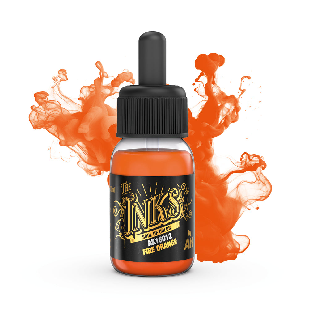 AK Interactive Inks - Fire Orange (30ml)