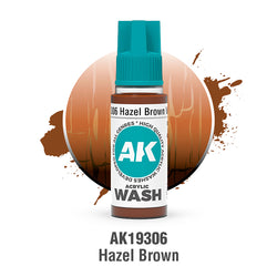 AK Interactive Acrylic Washes - Hazel Brown (18ml)