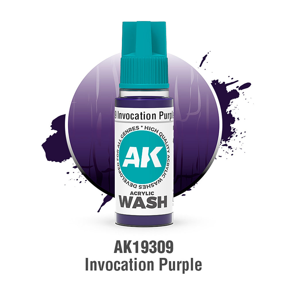 AK Interactive Acrylic Washes - Invocation Purple (18ml)