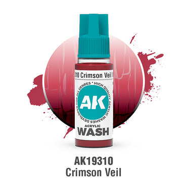 AK Interactive Acrylic Washes - Crimson Veil (18ml)