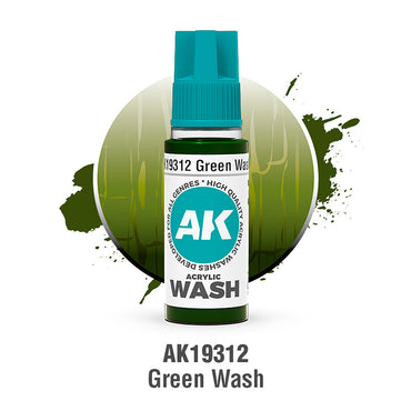 AK Interactive Acrylic Washes - Green (18ml)