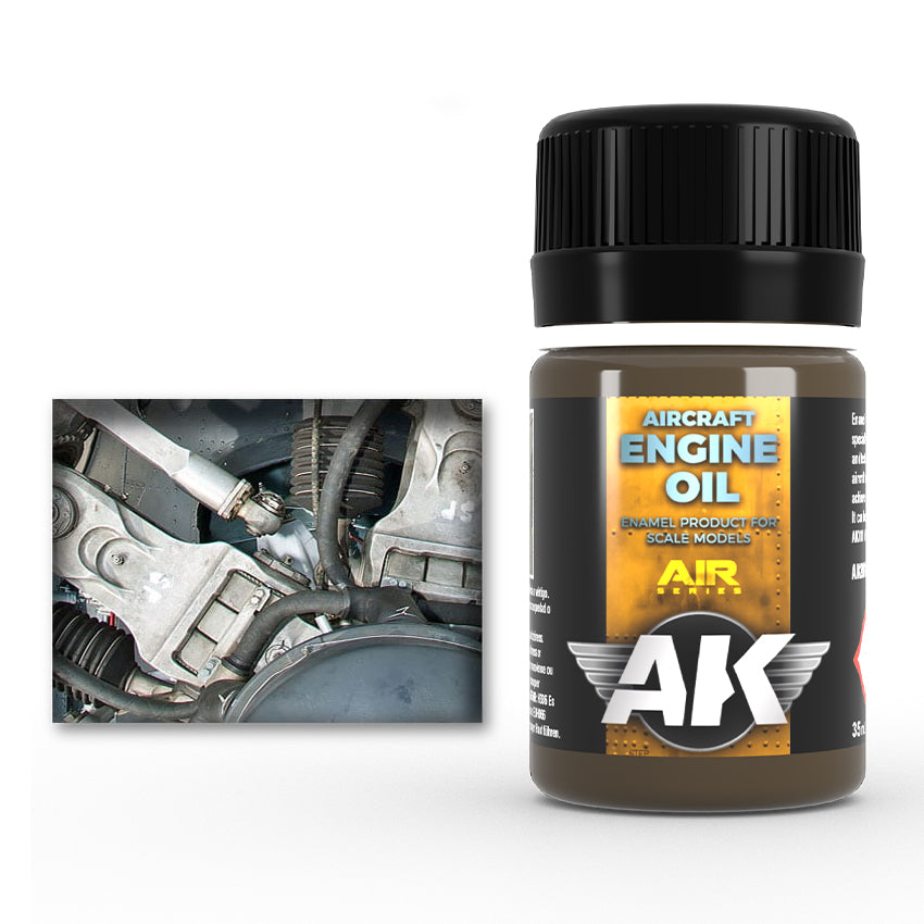 AK Interactive Weathering Enamels - Aircraft Engine Oil (35ml)