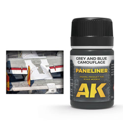 AK Interactive Weathering Enamels - Paneliner for Grey and Blue Camouflage (35ml)