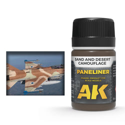 AK Interactive Weathering Enamels - Paneliner for Sand and Desert Camouflage (35ml)