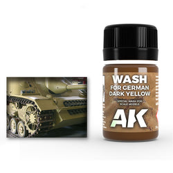 AK Interactive Weathering Enamels - Dark Yellow Wash (35ml)