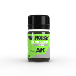 AK Interactive Weathering Enamels - Dark Sepia Pin Wash (35ml)