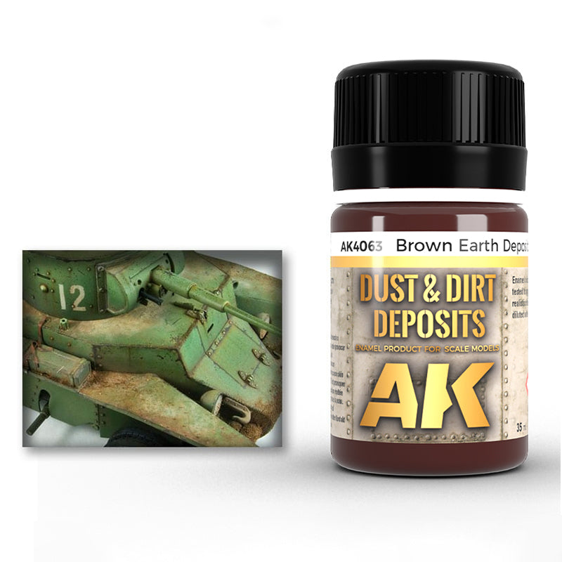 AK Interactive Weathering Enamels - Brown Earth Deposit (35ml)