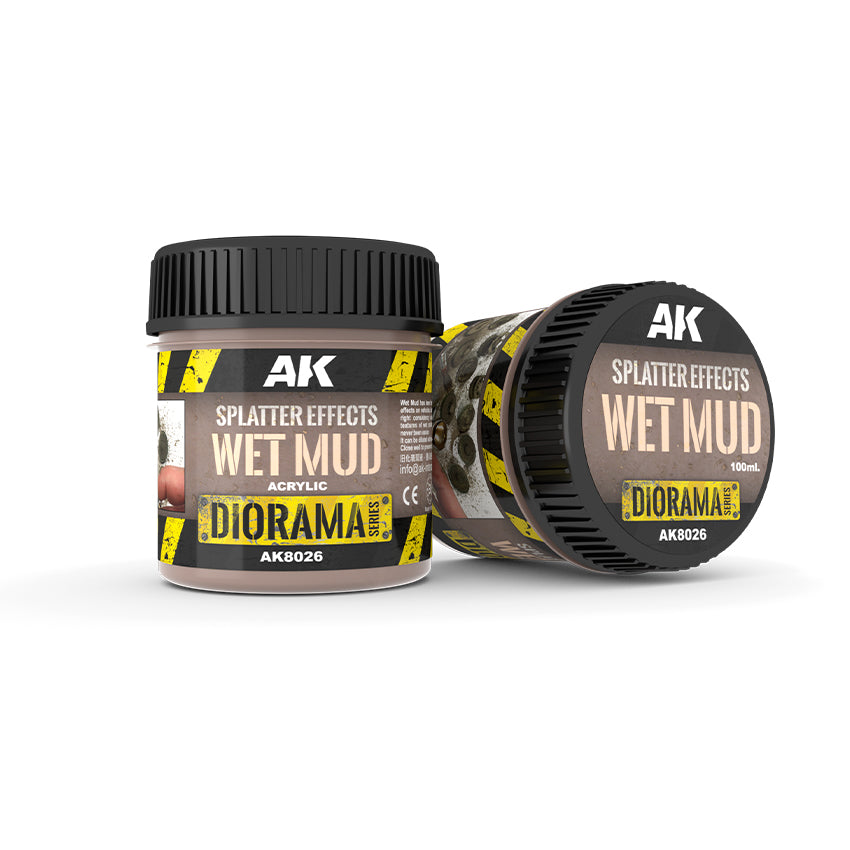 AK Interactive Textures - Splatter Effects Wet Mud (100ml)