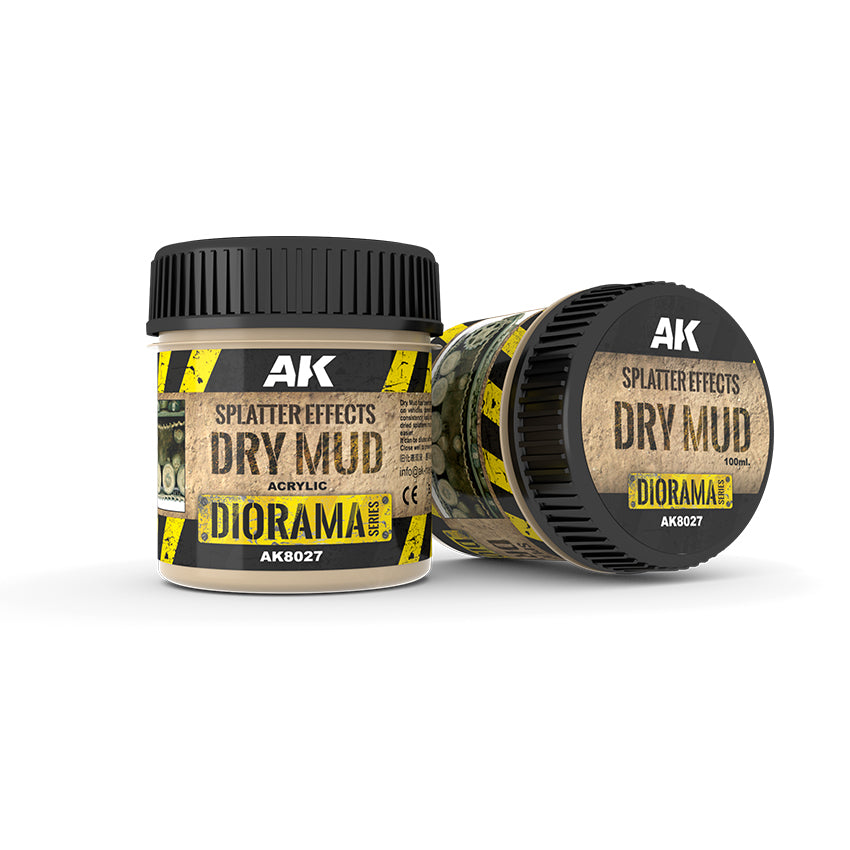 AK Interactive Textures - Splatter Effects Dry Mud (100ml)