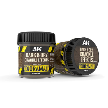 AK Interactive Textures - Dark & Dry Crackle Effects (100ml)