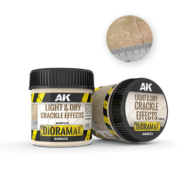AK Interactive Textures - Light & Dry Crackle Effects (100ml)