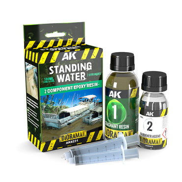 AK Interactive Textures - Resin Standing Water - 2 Components Epoxy Resin (180ml)