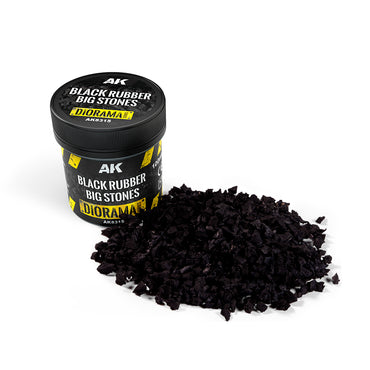 AK Interactive Terrains - Black Rubber Big Stones (100ml)