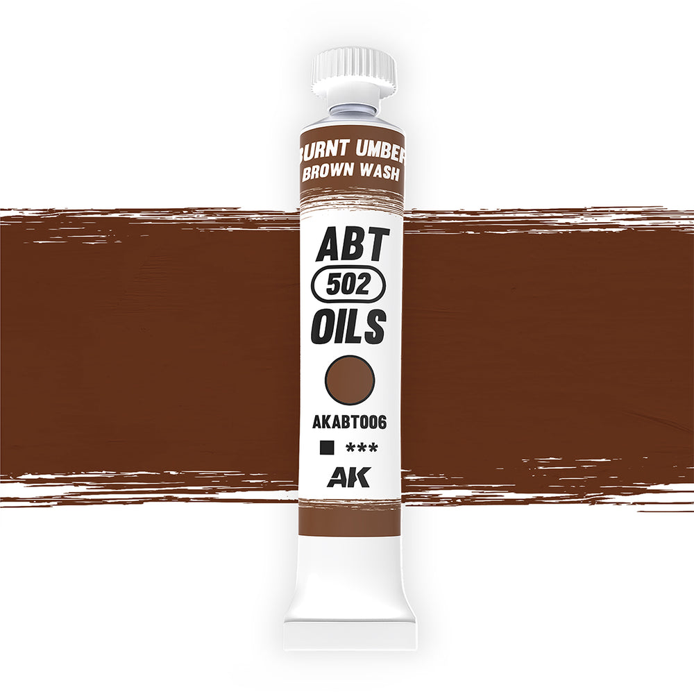 AK Interactive Abteilung 502 Oils - Burnt Umber/Brown Wash (20ml)
