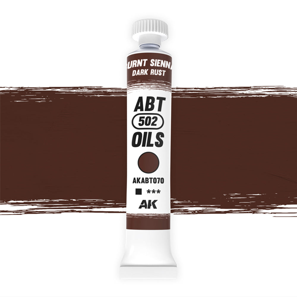 AK Interactive Abteilung 502 Oils - Burnt Sienna/Dark Rust (20ml)