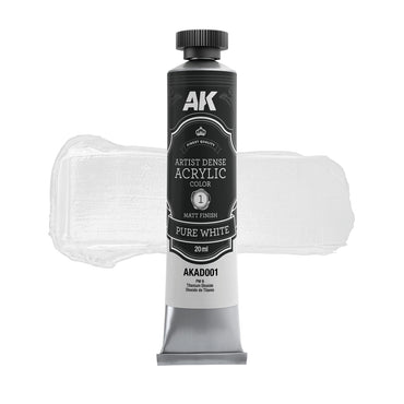 AK Interactive Artist Dense Acrylics - Pure White (20ml)