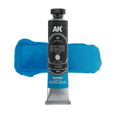 AK Interactive Artist Dense Acrylics - Cyan (20ml)