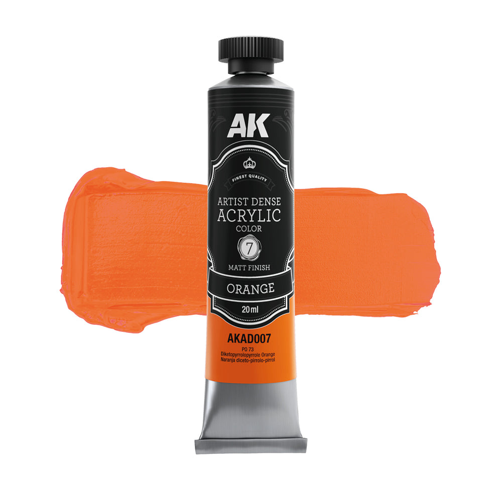 AK Interactive Artist Dense Acrylics - Orange (20ml)