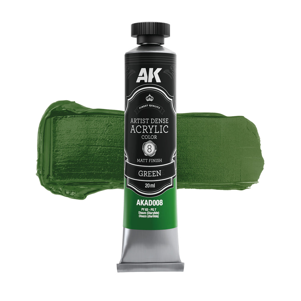 AK Interactive Artist Dense Acrylics - Green (20ml)