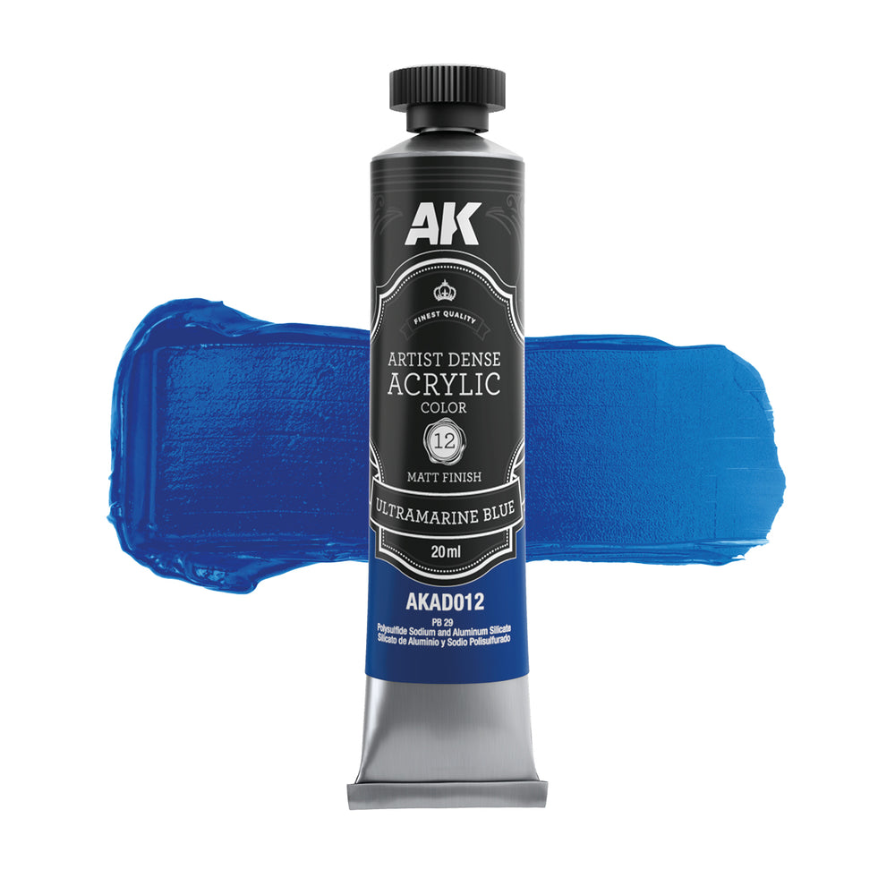 AK Interactive Artist Dense Acrylics - Ultramarine Blue (20ml)
