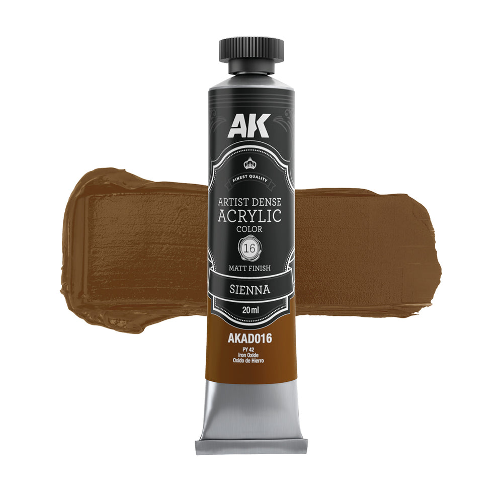 AK Interactive Artist Dense Acrylics - Sienna (20ml)