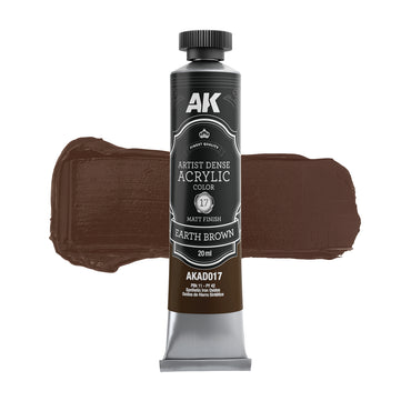 AK Interactive Artist Dense Acrylics - Earth Brown (20ml)