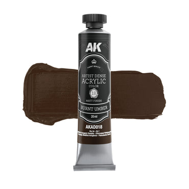 AK Interactive Artist Dense Acrylics - Burnt Umber (20ml)