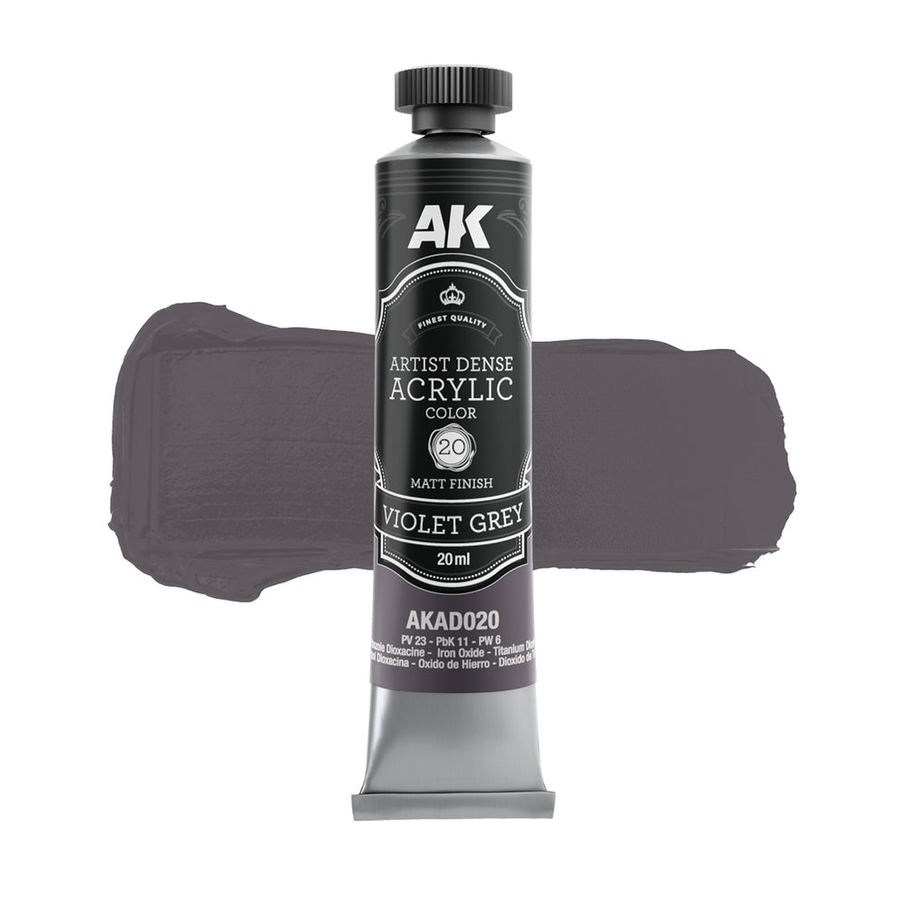 AK Interactive Artist Dense Acrylics - Violet Grey (20ml)