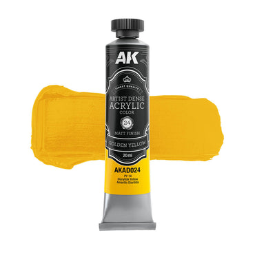 AK Interactive Artist Dense Acrylics - Golden Yellow (20ml)