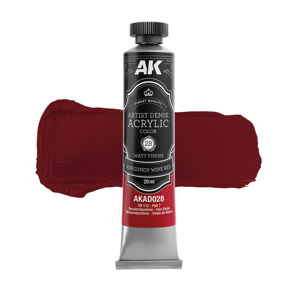 AK Interactive Artist Dense Acrylics - Burgundy Wine Red (20ml)