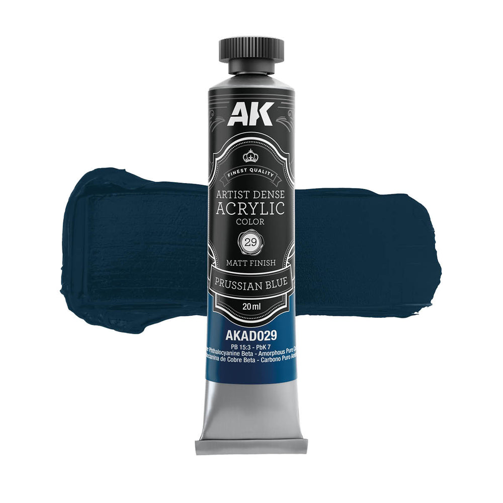 AK Interactive Artist Dense Acrylics - Prussian Blue (20ml)