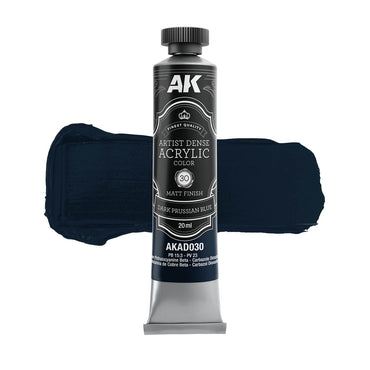 AK Interactive Artist Dense Acrylics - Dark Prussian Blue (20ml)