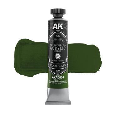 AK Interactive Artist Dense Acrylics - Moss Green (20ml)