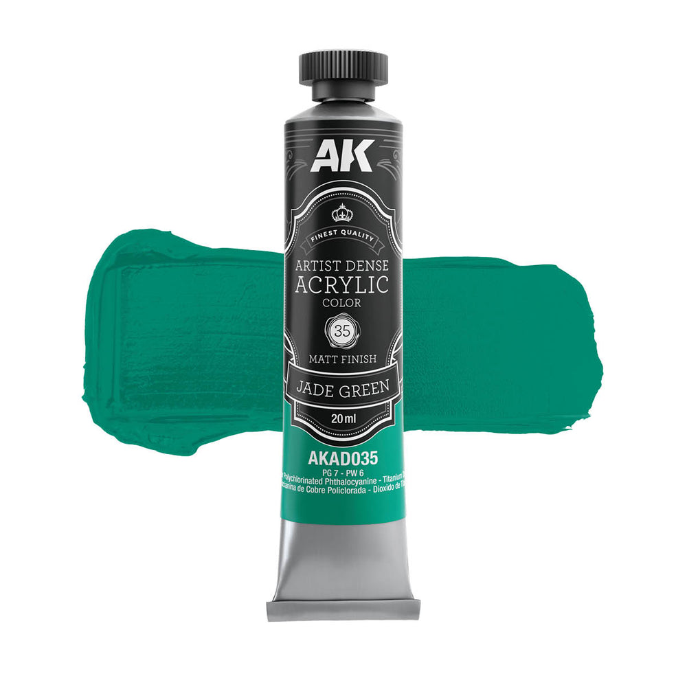 AK Interactive Artist Dense Acrylics - Jade Green (20ml)