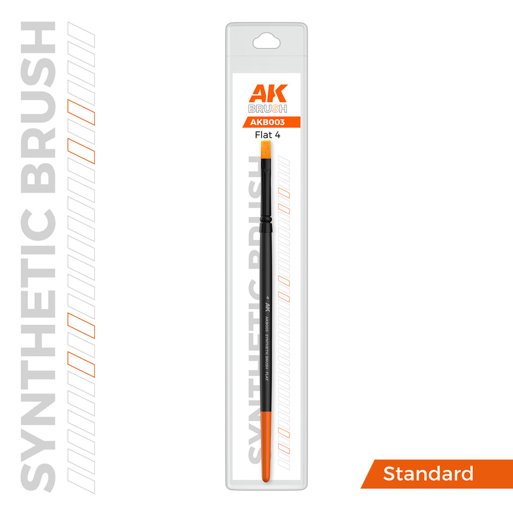 AK Interactive Synthetic Brushes - Flat 4