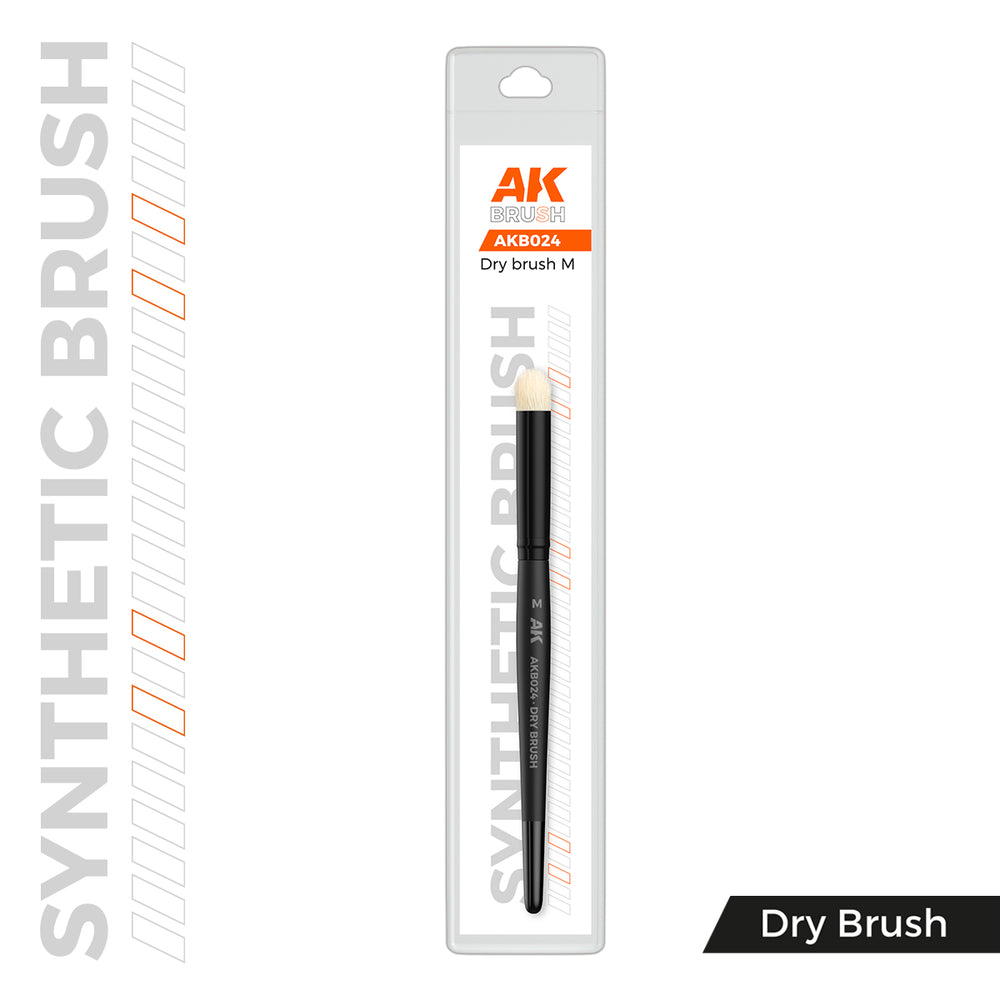 AK Interactive Synthetic Brushes - AK Synthetic Dry Brush - M