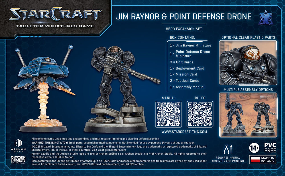 Starcraft Miniatures Game: Terran Hero - Jim Raynor & Defense Drone