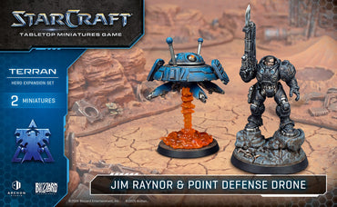 Starcraft Miniatures Game: Terran Hero - Jim Raynor & Defense Drone
