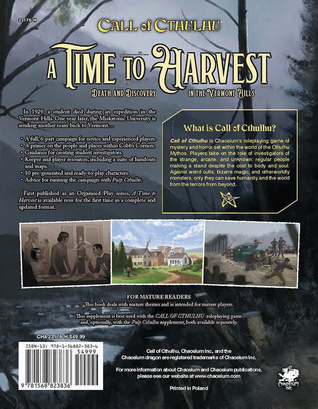 Call of Cthulhu 7th Edition: A Time to Harvest