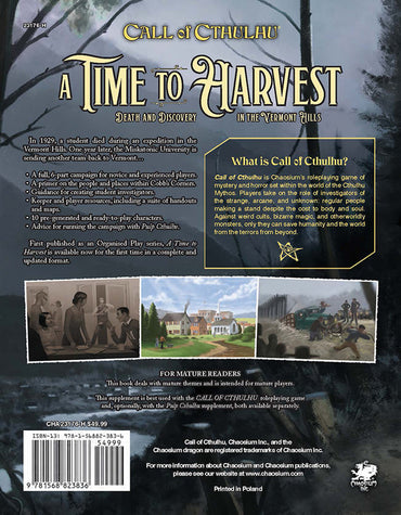 Call of Cthulhu 7th Edition: A Time to Harvest