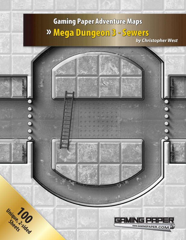 Gaming Paper: Adventure Maps - Mega Dungeon 3 Sewer Tunnels