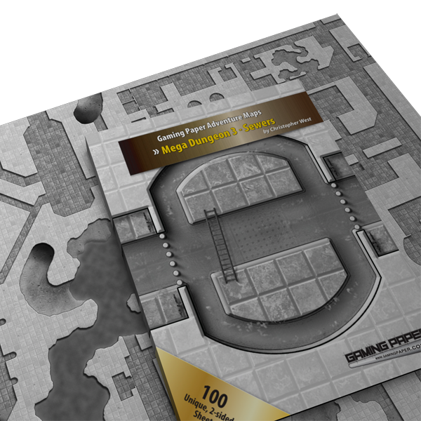 Gaming Paper: Adventure Maps - Mega Dungeon 3 Sewer Tunnels