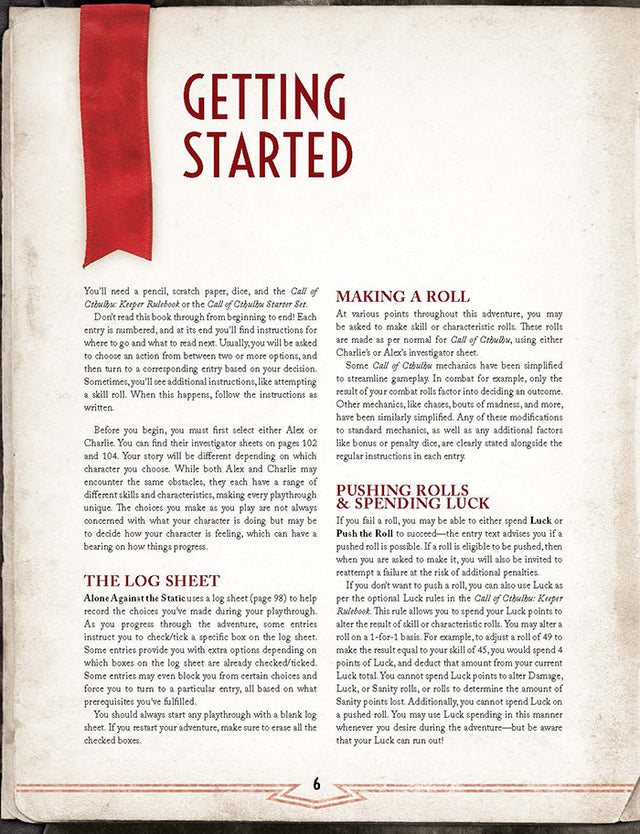 Call of Cthulhu: Solo Adventure - Alone Against the Static