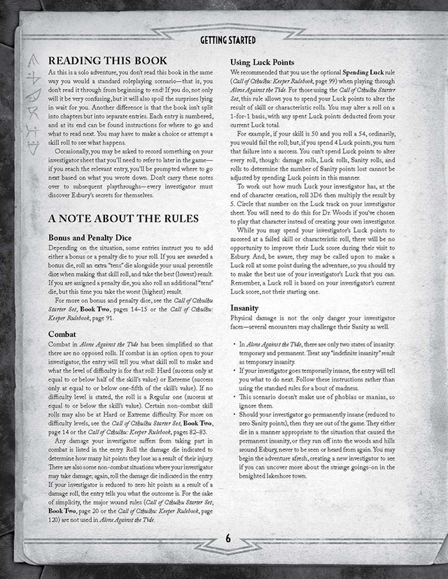 Call of Cthulhu 7th Edition: Solo Adventure - Alone Against the Tide