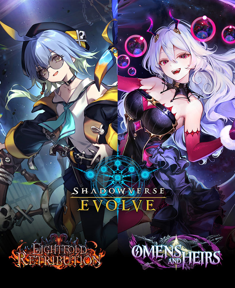 Shadowverse Evolve Combined Set BP19-20 - Eightfold Retribution & Omens and Heirs Booster Display
