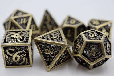 Foam Brain Games: Dragon Essence Bronze - Hollow Metal RPG Dice Set
