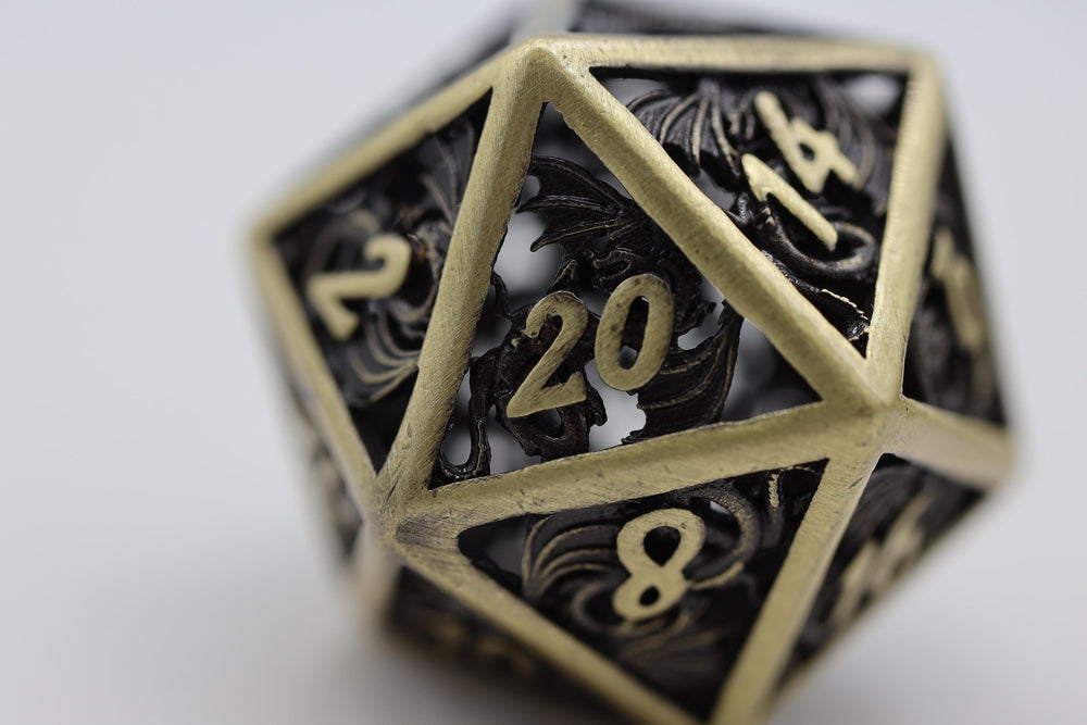 Foam Brain Games: Dragon Essence Bronze - Hollow Metal RPG Dice Set